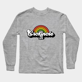 Groovy Rainbow Crokinole Life Long Sleeve T-Shirt